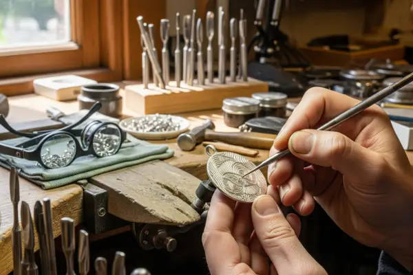 Domine a gravação em metal através da xilogravura para criar joias artesanais