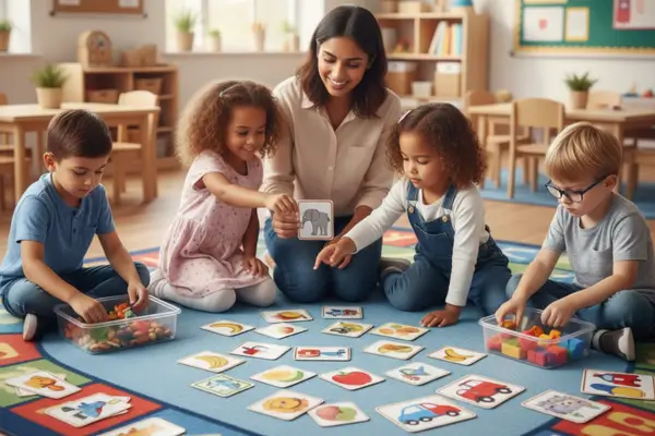 Formas de categorização lúdica utilizando cartões temáticos jogos e coleções simples