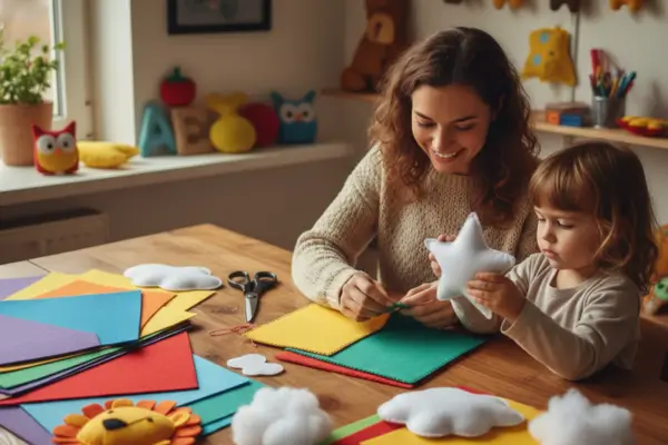 Confeccionar brinquedos artesanais com feltro enchimento macio e bordas seguras